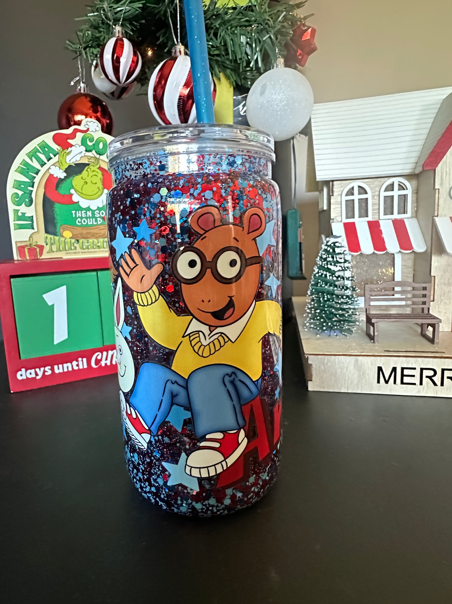 Acrylic Snowglobe Tumbler