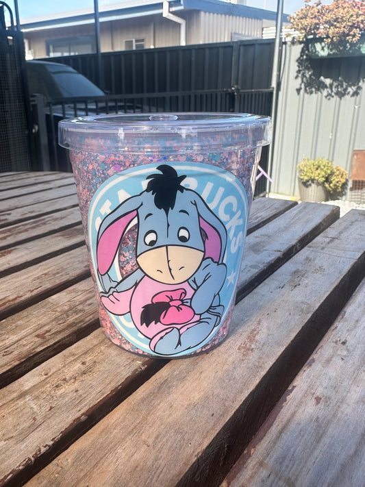 12oz acrylic cup+ screw lid